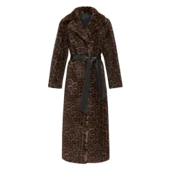 Frakker<Cesare Gaspari Vendbar Lang Vinter Faux Fur Frakke Sort
