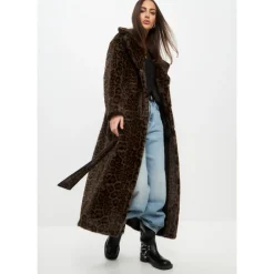 Frakker<Cesare Gaspari Vendbar Lang Vinter Faux Fur Frakke Sort