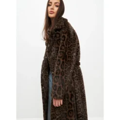Frakker<Cesare Gaspari Vendbar Lang Vinter Faux Fur Frakke Sort