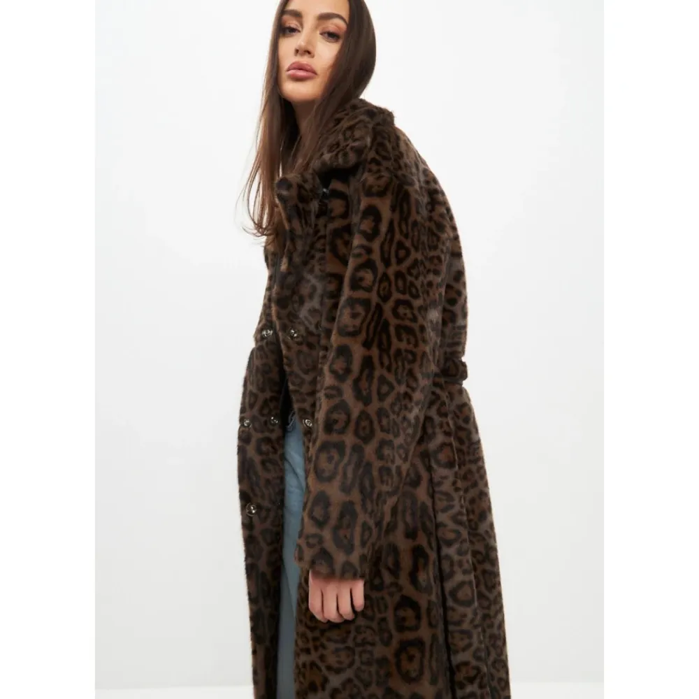 Frakker<Cesare Gaspari Vendbar Lang Vinter Faux Fur Frakke Sort