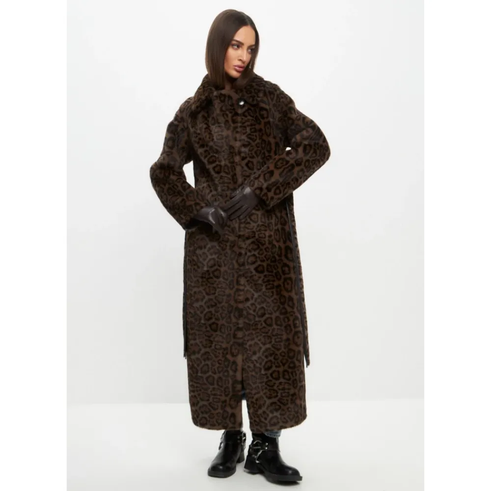Frakker<Cesare Gaspari Vendbar Lang Vinter Faux Fur Frakke Sort