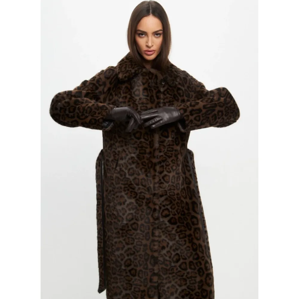 Frakker<Cesare Gaspari Vendbar Lang Vinter Faux Fur Frakke Sort