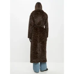 Frakker<Cesare Gaspari Vendbar Lang Vinter Faux Fur Frakke Sort