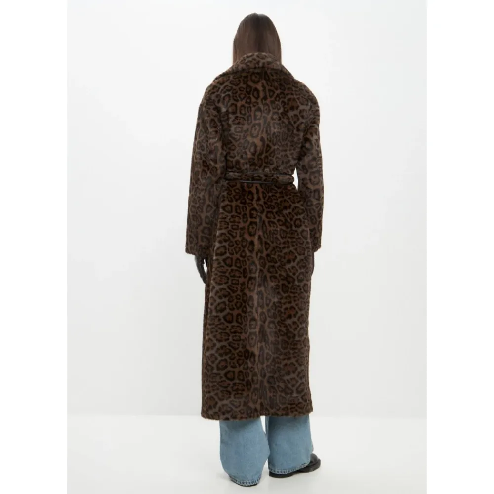 Frakker<Cesare Gaspari Vendbar Lang Vinter Faux Fur Frakke Sort