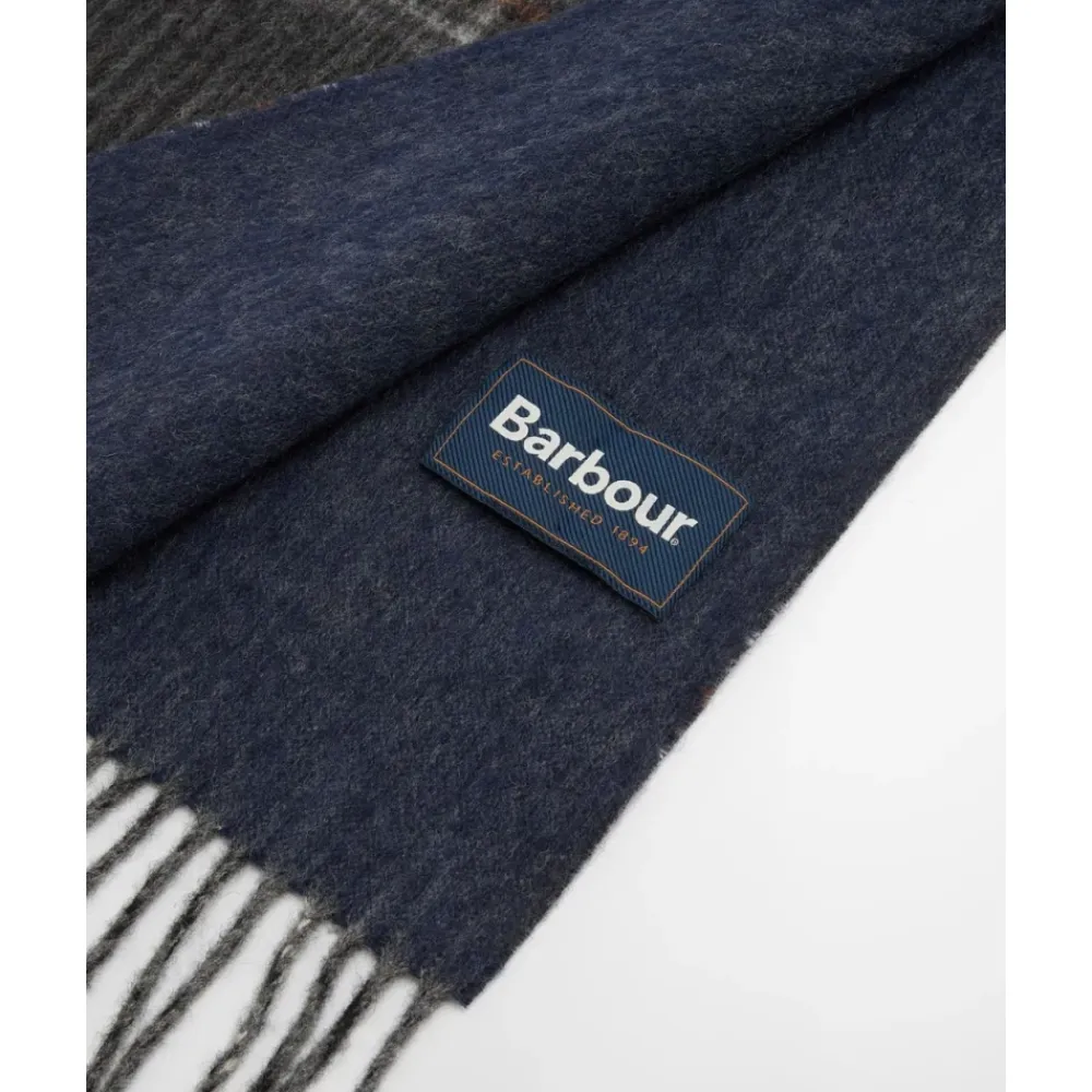 Halstørklæder Og Tørklæder<Barbour Vendbar Tørklæde i Grå/Blå Multifarvet