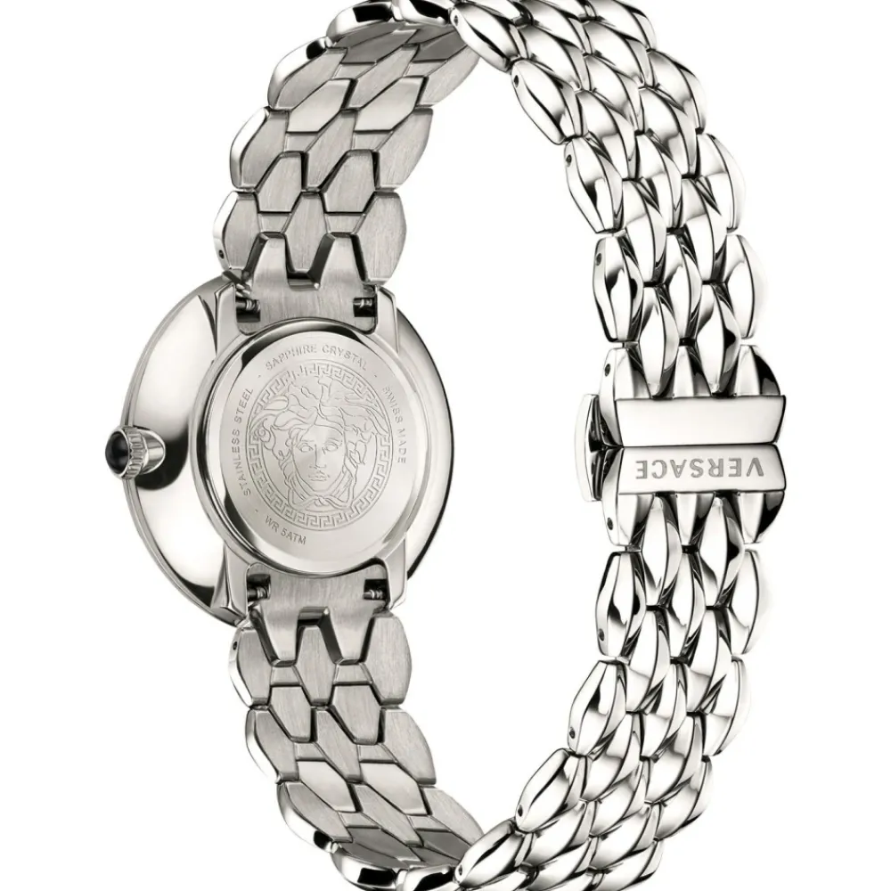 Ure<Versace V-Flare Rustfrit Stål Armbåndsur Grå