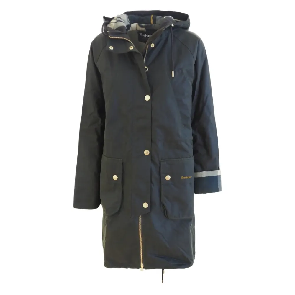Frakker<Barbour Vokset parka jakke til kvinder Grøn
