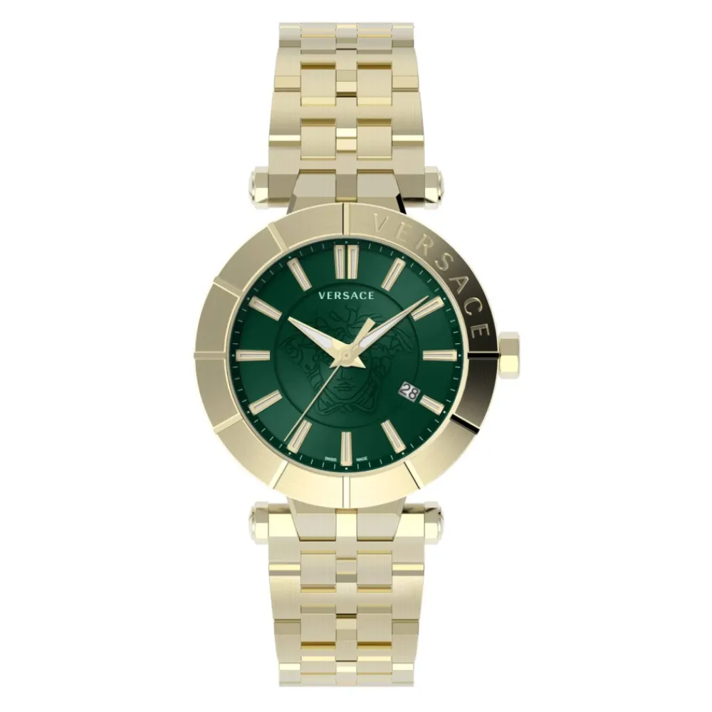 Ure<Versace V-RACE 43 RESTYLING Læderur Gul