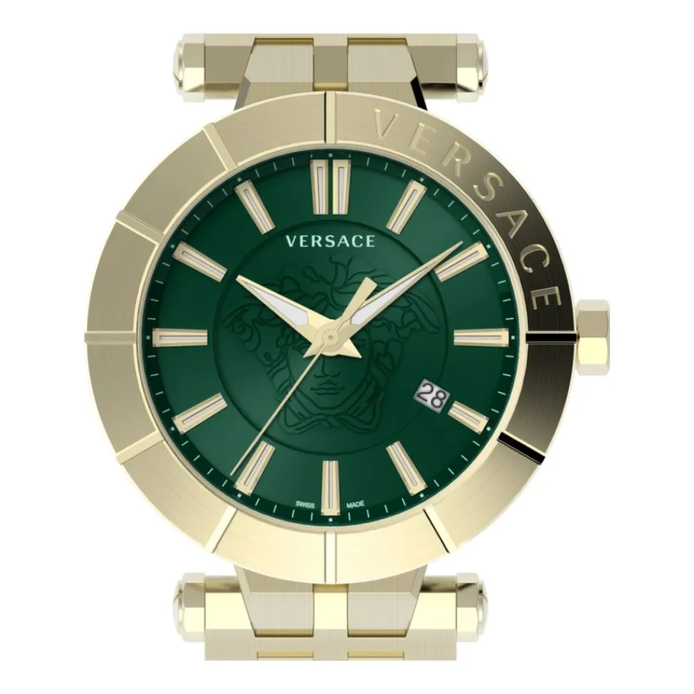 Ure<Versace V-RACE 43 RESTYLING Læderur Gul