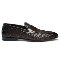 Loafers^Santoni Vævede Læder Loafers Brun