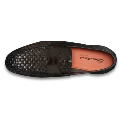 Loafers^Santoni Vævede Læder Loafers Brun