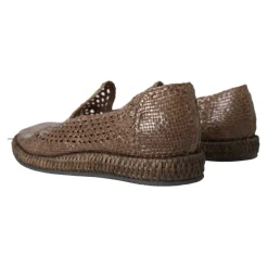 Loafers^Dolce & Gabbana Vævede Læder Slipper Loafers Brun