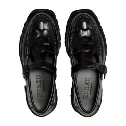Loafers^Hereu Vævede loafers med T-bar spænde Sort