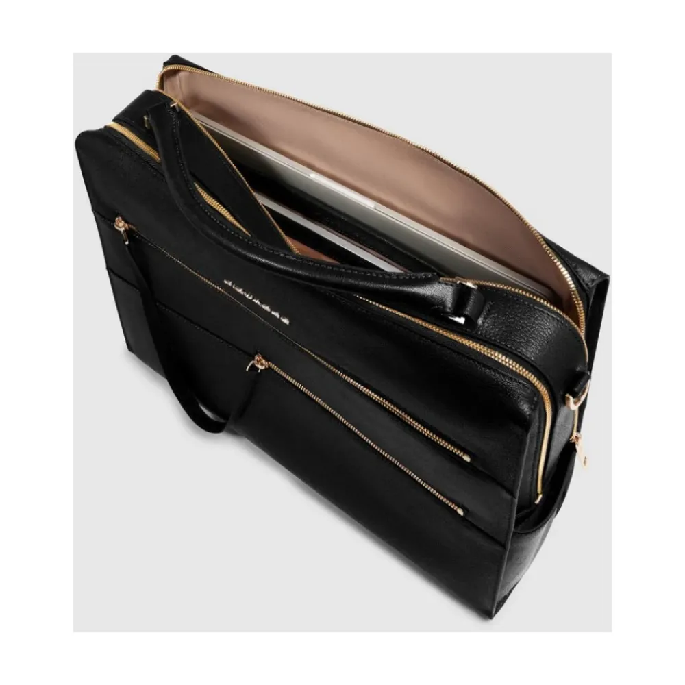 Laptop Tasker<Piquadro W140 Briefcase Sort