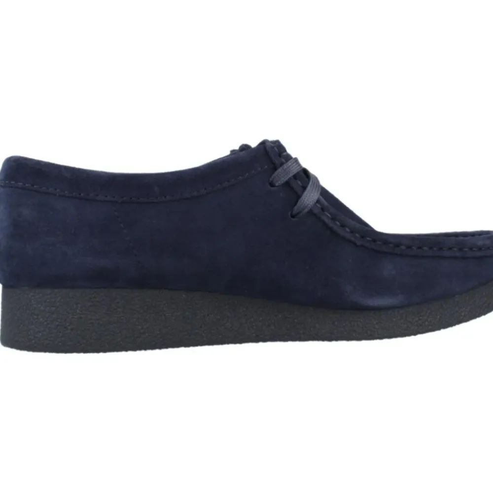 Snøresko^Clarks Wallabeeevosh Suede Blå