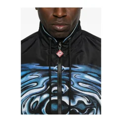 Træningsjakker^Casablanca Warped Logo Ripple Windbreaker Jacket Multifarvet