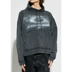 Trøjer^Balenciaga Washed Crayon Loop Oversized Hættetrøje Grå