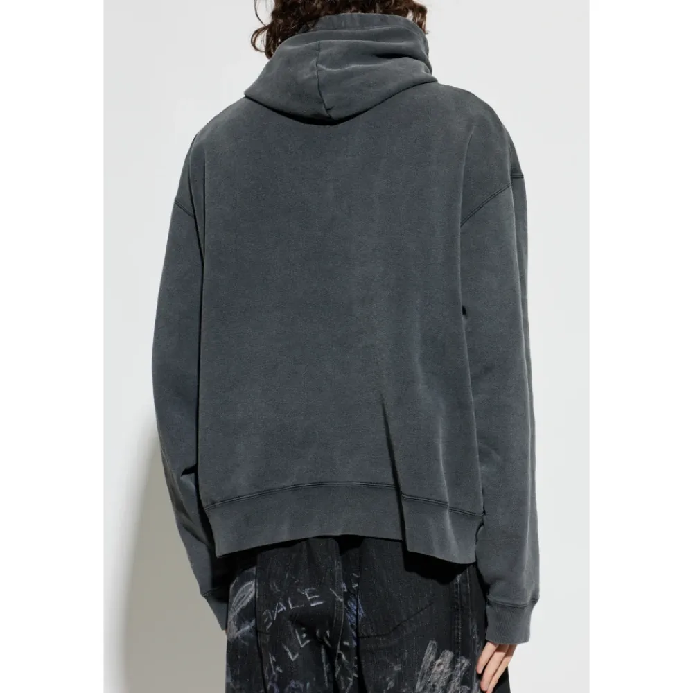 Trøjer^Balenciaga Washed Crayon Loop Oversized Hættetrøje Grå