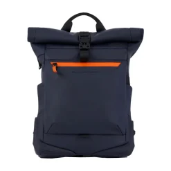 Tasker<Piquadro Water resistant roll top backpack for laptop 15,6 Blå
