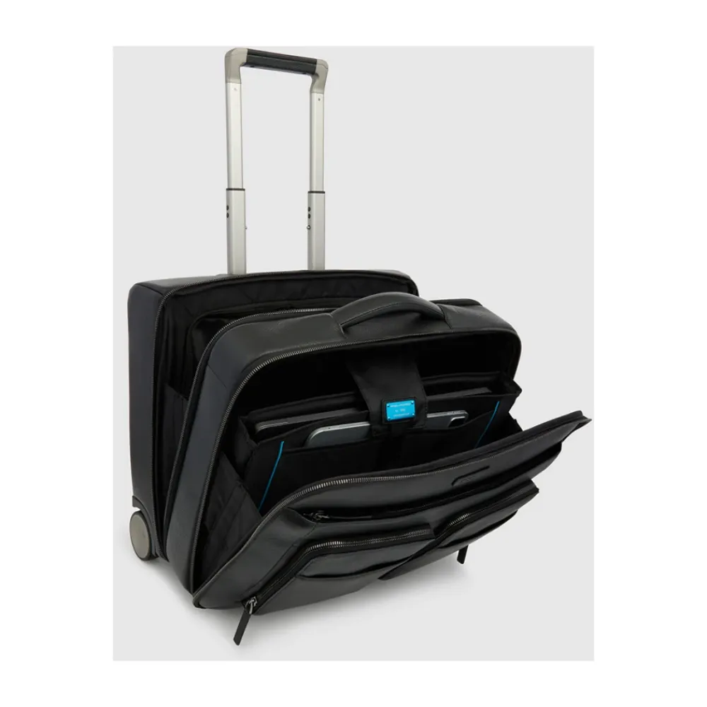 Kufferter^Piquadro Wheeled laptop bag 15,6 Sort