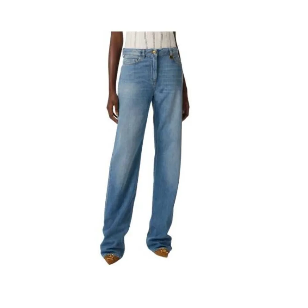 Jeans<Elisabetta Franchi Wide Jeans Blå