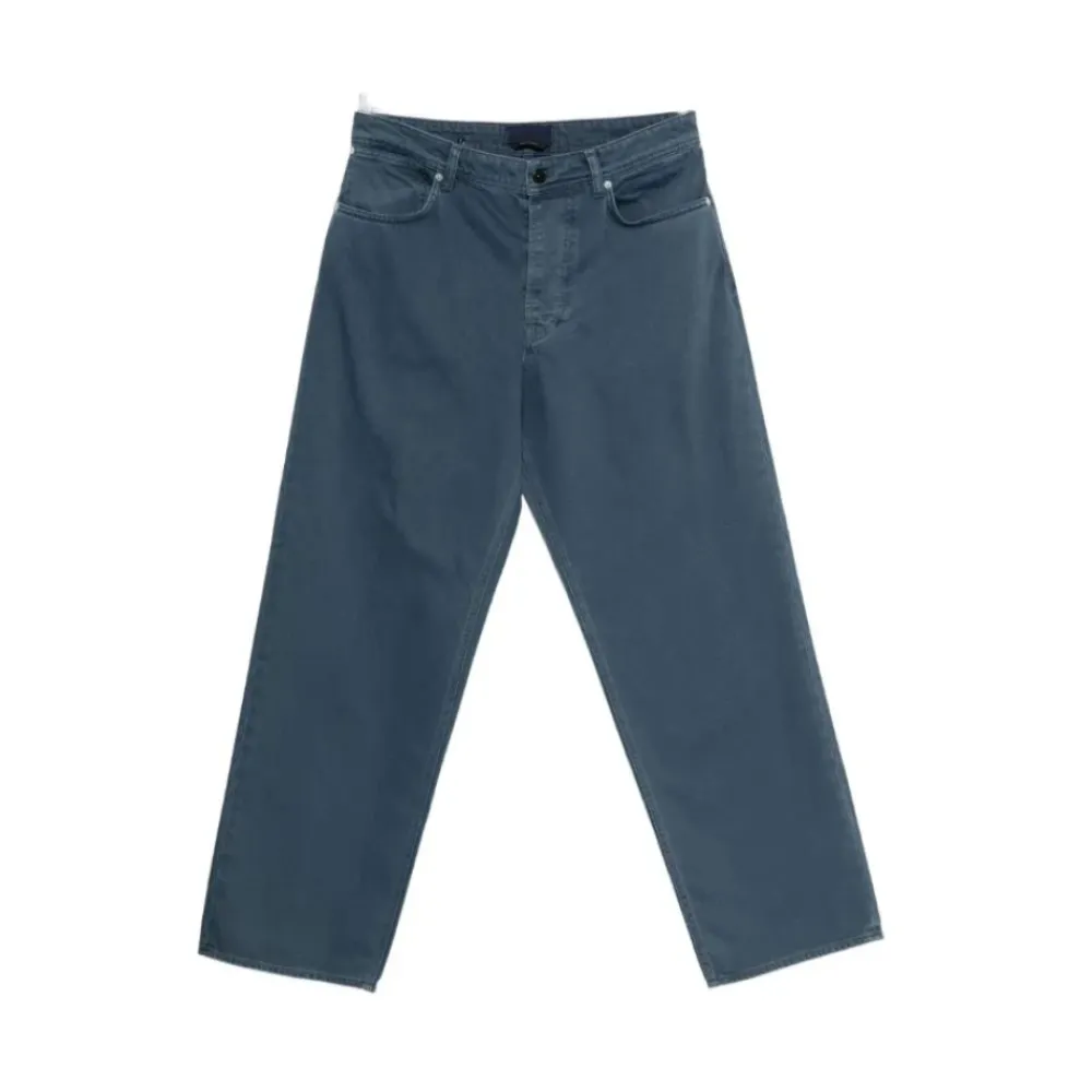 Jeans^Stone Island Wide Jeans Blå