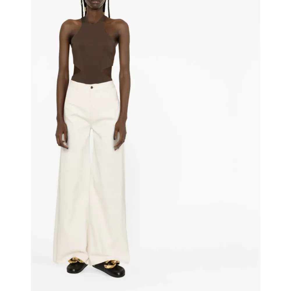 Jeans<Chloé Wide Jeans Hvid