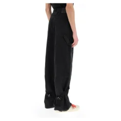 Jeans<Off White Wide Leg Cargo Bukser Sort