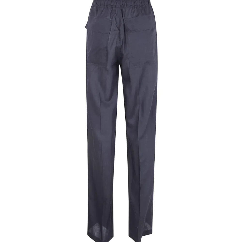 Bukser<Rick Owens Wide Leg Cargo Pants Sort