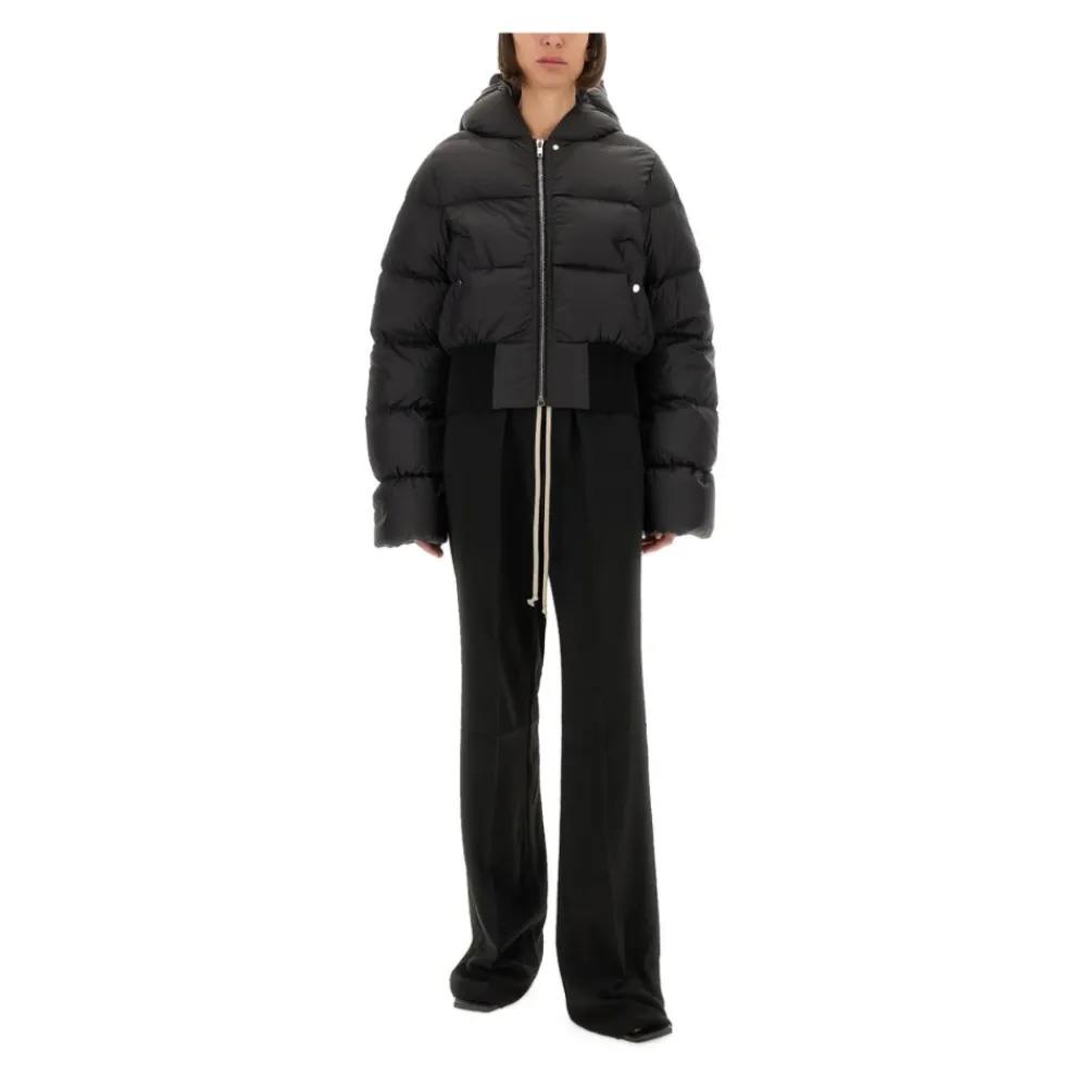 Bukser<Rick Owens Wide Leg Cargo Pants Sort