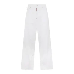 Bukser<Dsquared2 Wide Trousers Hvid