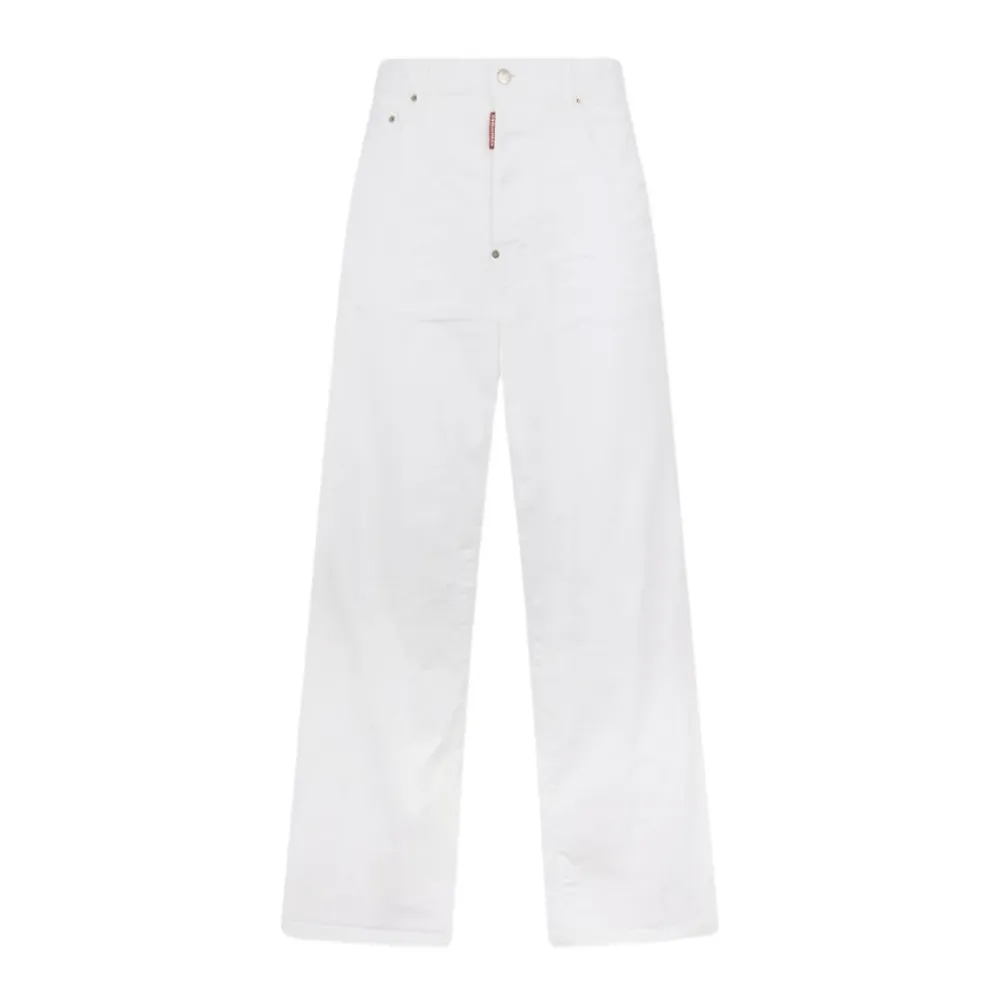 Bukser<Dsquared2 Wide Trousers Hvid