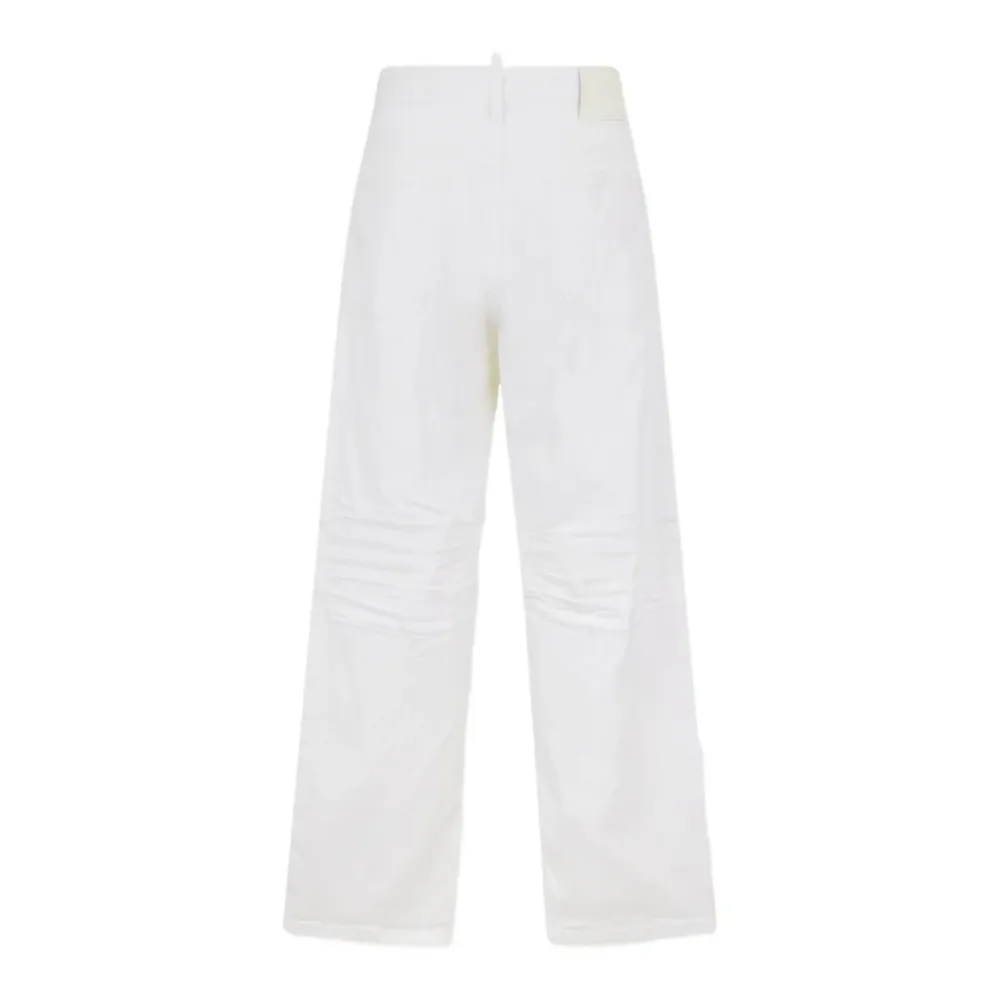Bukser<Dsquared2 Wide Trousers Hvid