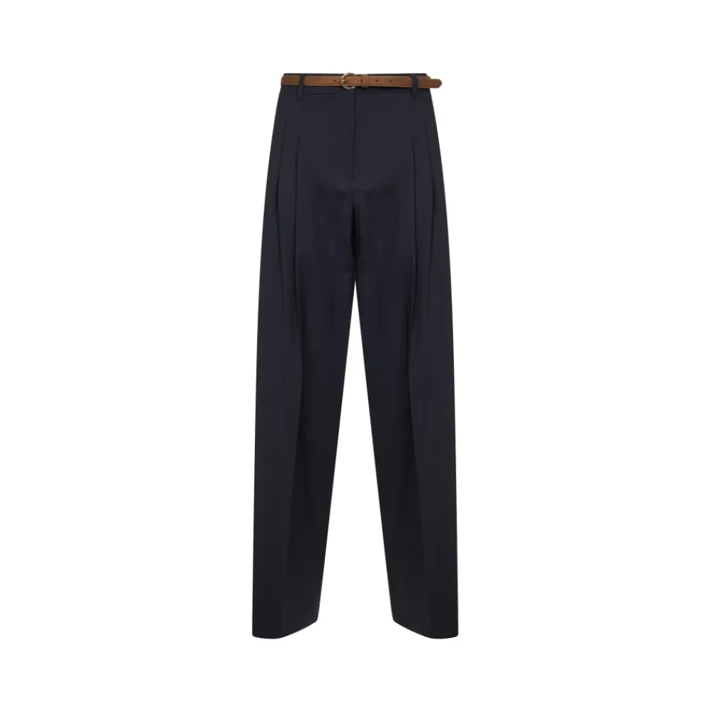 Bukser<Max Mara Studio Wide Trousers Blå