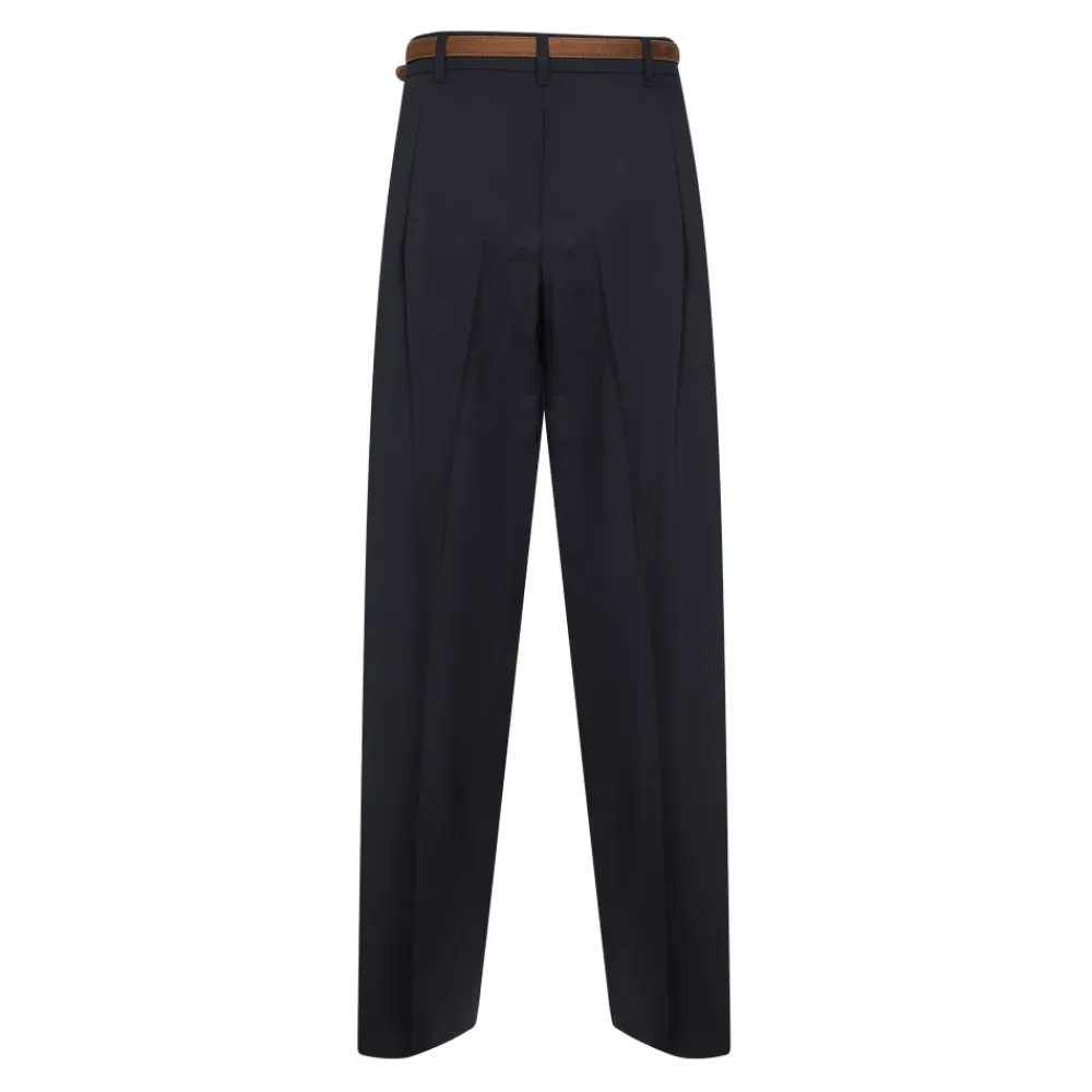 Bukser<Max Mara Studio Wide Trousers Blå