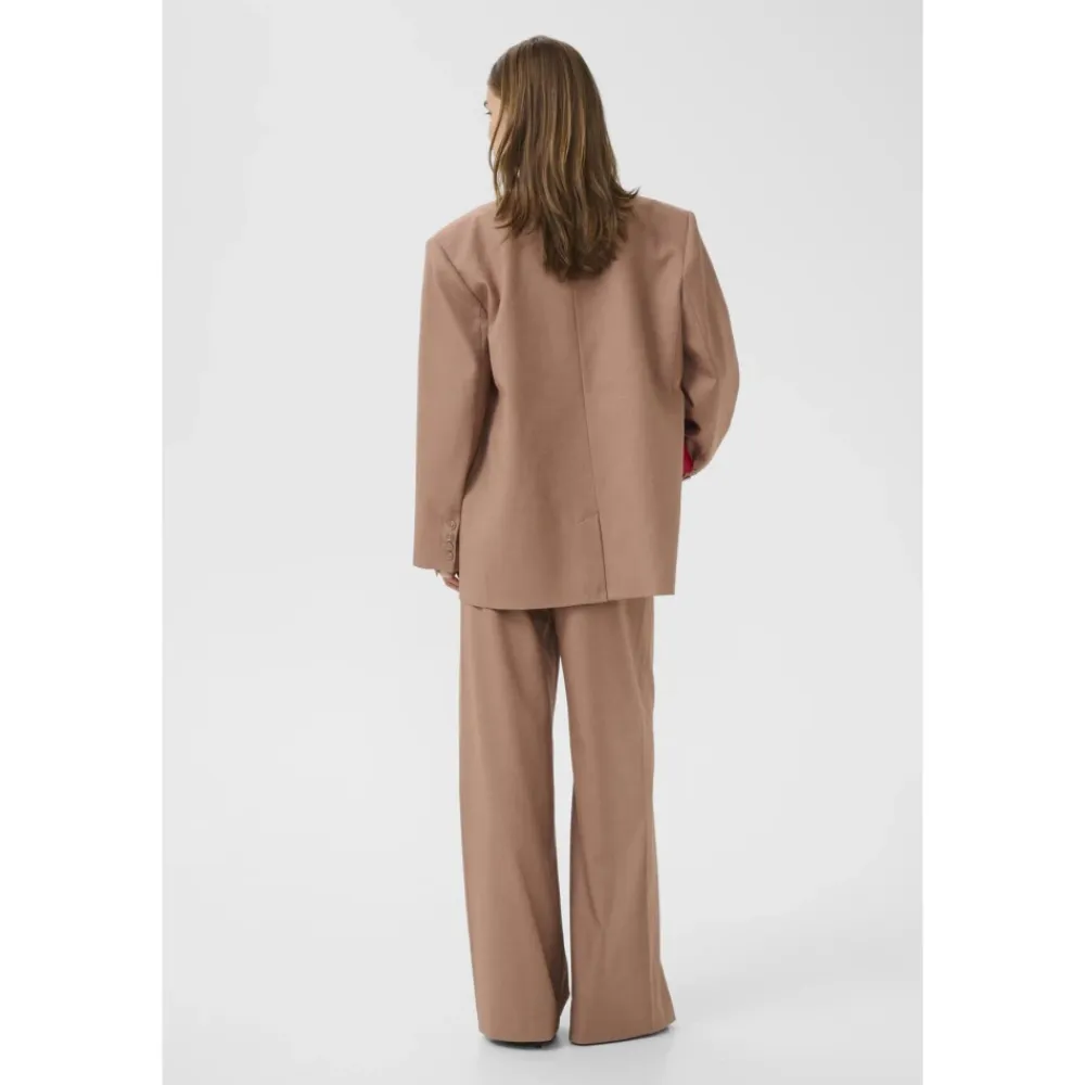 Bukser<Gestuz Wide Trousers Brun