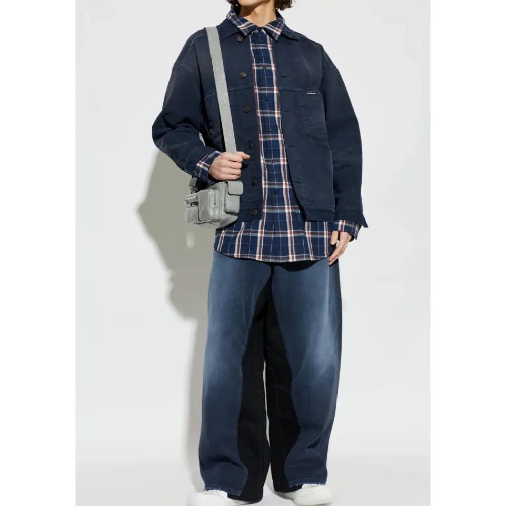 Jeans^Balenciaga Wide-Leg Jeans Blå