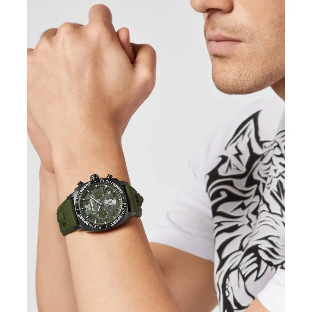 Ure<Philipp Plein Wildcat Chrono 40mm Ur Grøn