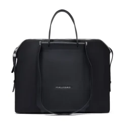 Laptop Tasker^Piquadro Women's computer tote with iPad® compartment, RFID and shock absorbing protection Sort