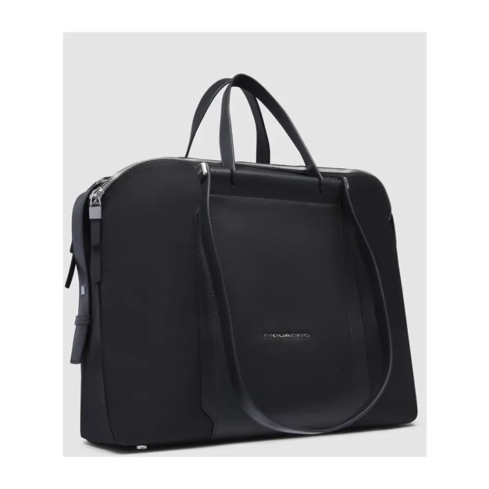 Laptop Tasker^Piquadro Women's computer tote with iPad® compartment, RFID and shock absorbing protection Sort