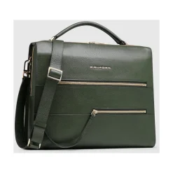 Laptop Tasker^Piquadro Women's laptop bag with iPad® compartment, shock absorbing and RFID protection Grøn