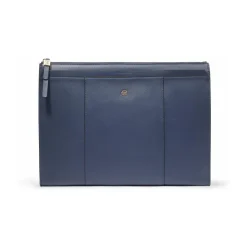Laptop Tasker^Piquadro Women's leather clutch for iPad® Blå