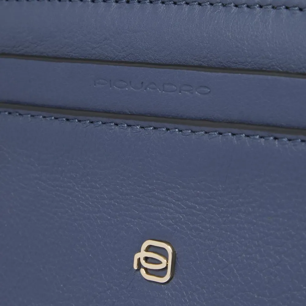 Laptop Tasker^Piquadro Women's leather clutch for iPad® Blå