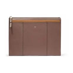 Laptop Tasker<Piquadro Women's leather clutch for iPad® Brun