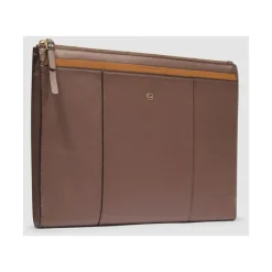 Laptop Tasker<Piquadro Women's leather clutch for iPad® Brun