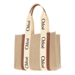 Indkøbstasker<Chloé Woody Medium Tote Beige