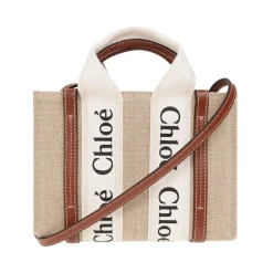 Bæltetasker<Chloé Woody Mini skuldertaske Beige