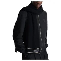 Halstørklæder Og Tørklæder<Balmain Wool Paris Scarf Sort