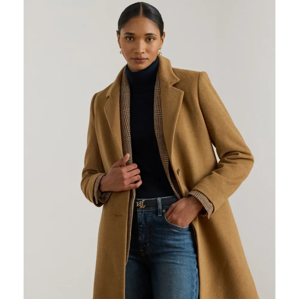 Frakker<Ralph Lauren Wool Sb-Lined Coat Brun