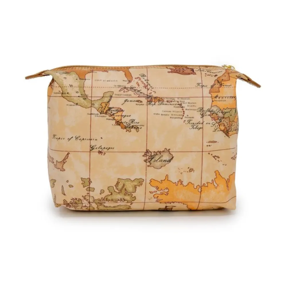 Toilettasker<Alviero Martini 1a Classe World Map Cosmetic Case Beige